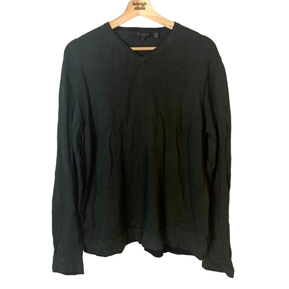 Ted Baker Silk & Cashmere Green V-Neck Sweater in Ted SZ 5 / US XL - Picture 1 of 11